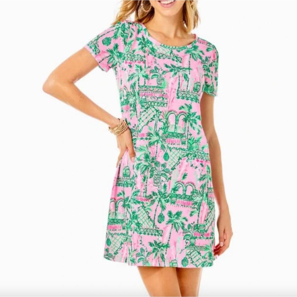 Lilly Pulitzer Cody T-Shirt Dress Mandevilla Baby Always Worth It, Sz Medium